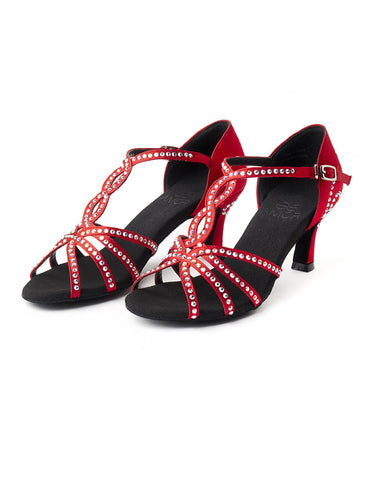 Ladies Latin Dance Shoes - Red