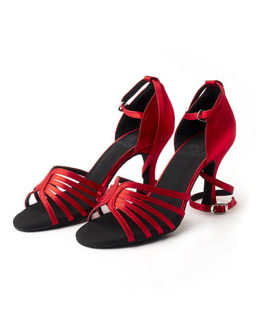 Ladies Latin & Ballroom Dance Shoes - Red